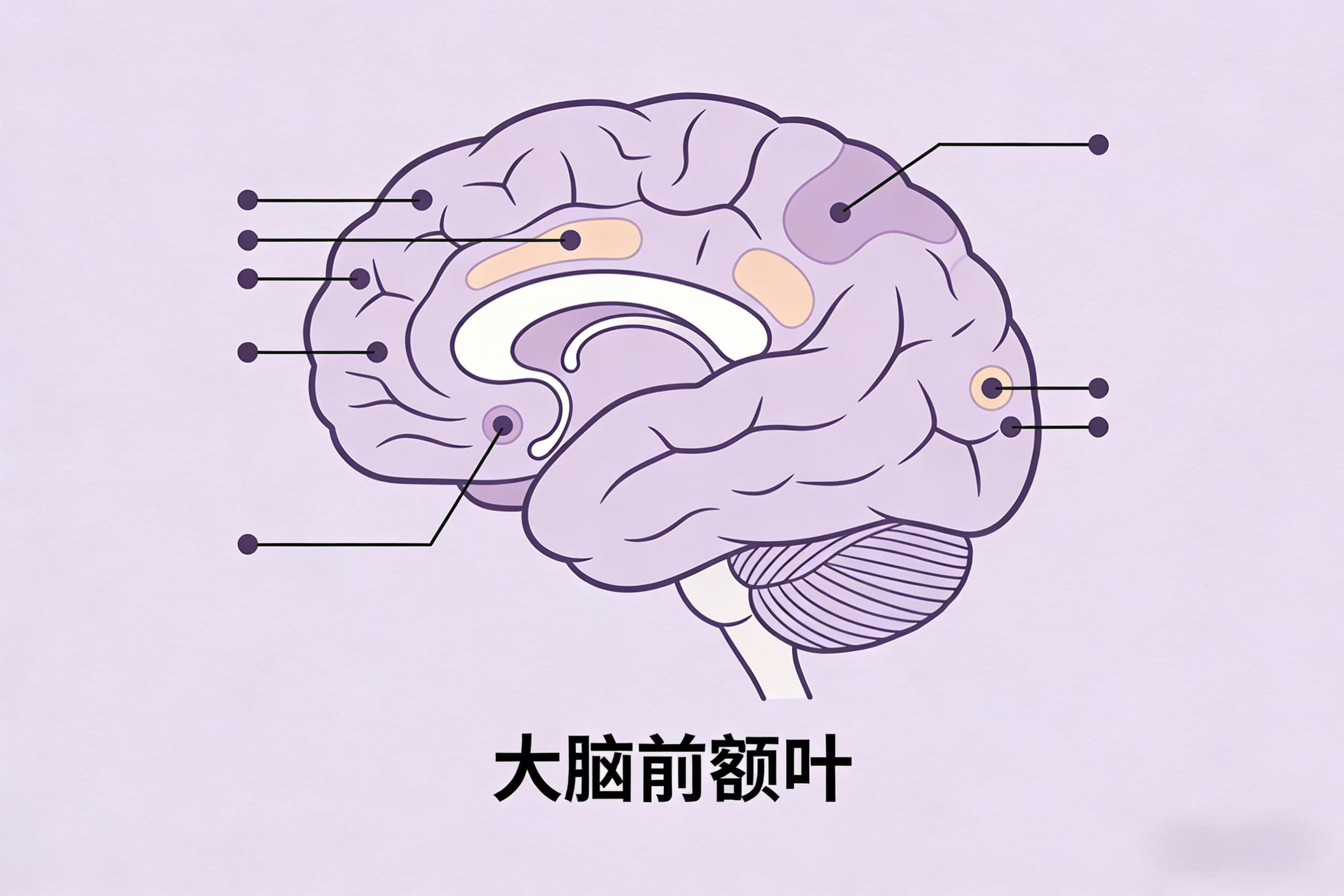 大脑前额叶示意图